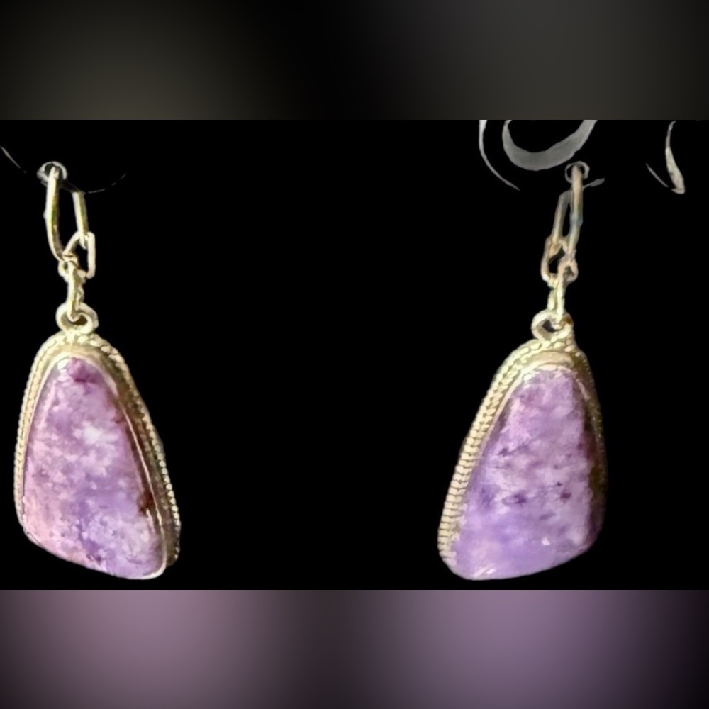 Sterling Charoite  Earrings